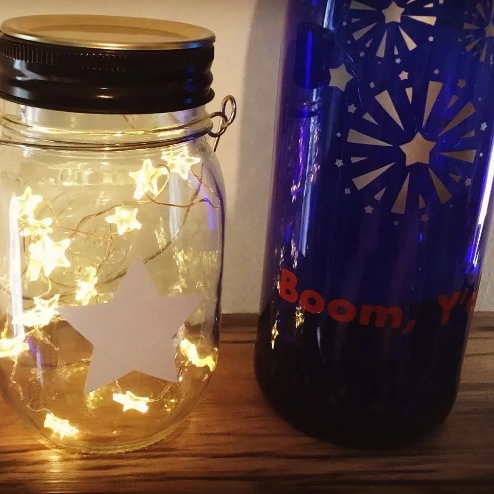 ‘Boom Y’all’ Wine Bottle Lantern